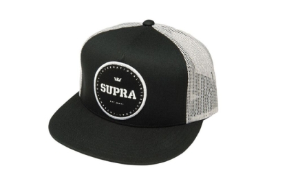 Supra Accessories TRI-BLOCK TRUCKER Black/Grey Hats | CA-79632